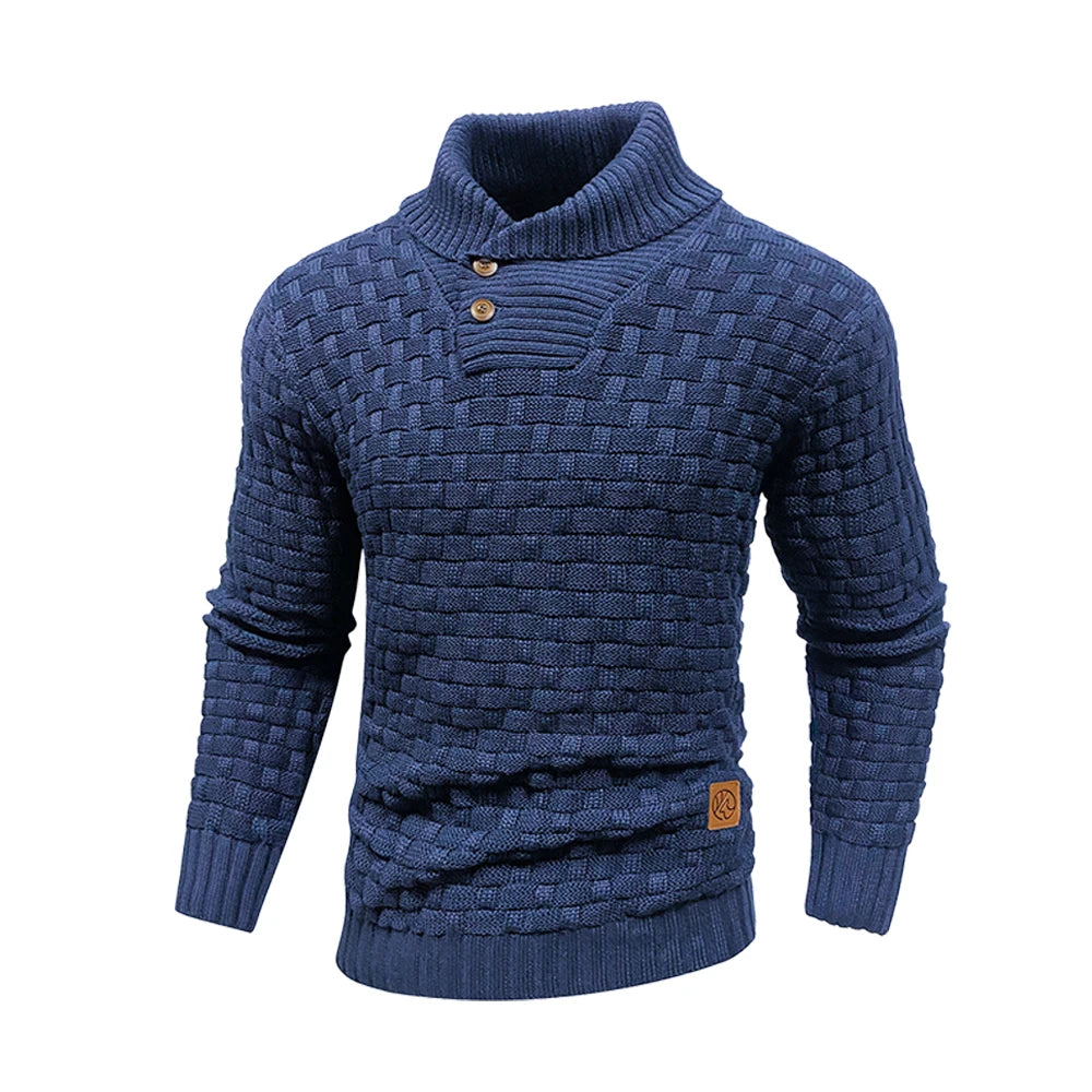 Men’s, Women Knitted Sweater Crew Neck Long Sleeve Pullover Textured Ribbed Edge