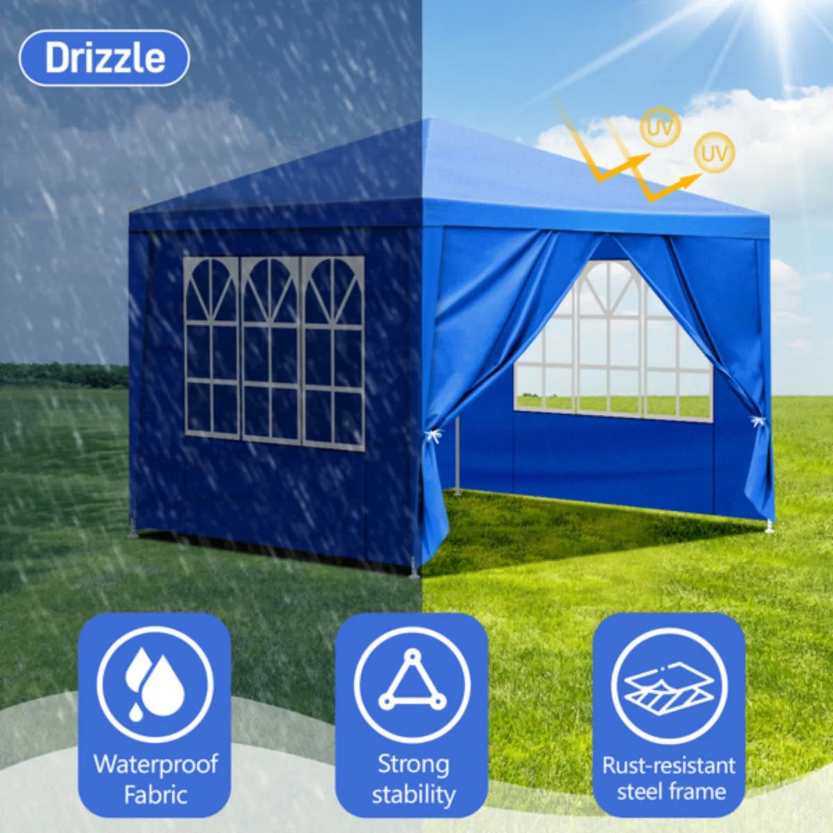 Outdoor Gazebo Waterproof Canopy Patio Tent 10"x10"