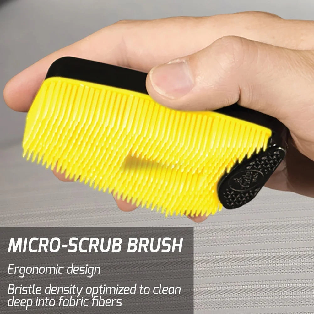 Interior Stain Remover, All Purpose Cleaner for Cars, Boats, Home Upholstery. Carpet Odor Eliminator, Deep Cleaning Brush 18 oz