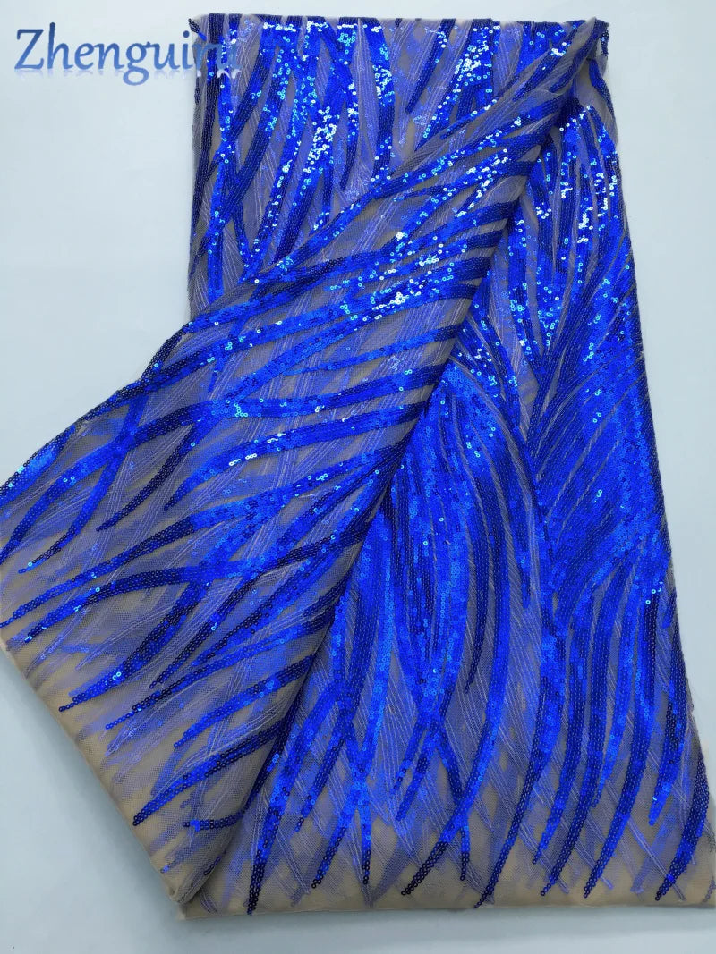 Nigerian Lace Fabric High Quality African Mesh Tulle Lace Fabric Dress for Women