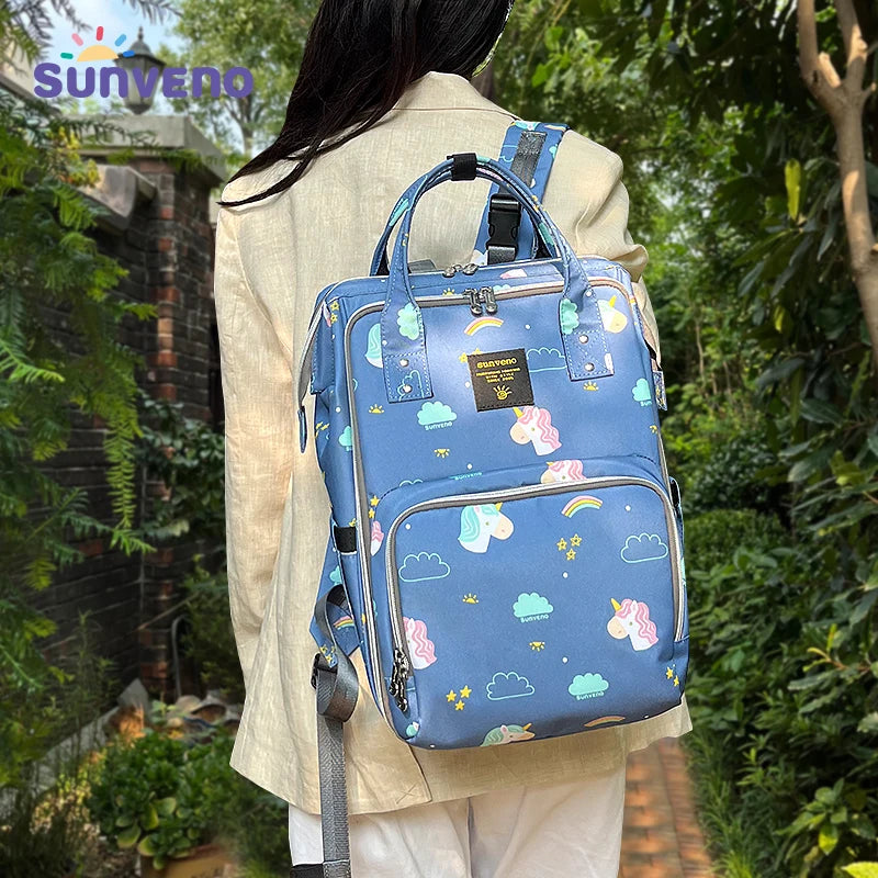 Stylish Upgrade Diaper Bag Backpack Multifunction Travel Back Pack Large Capacity