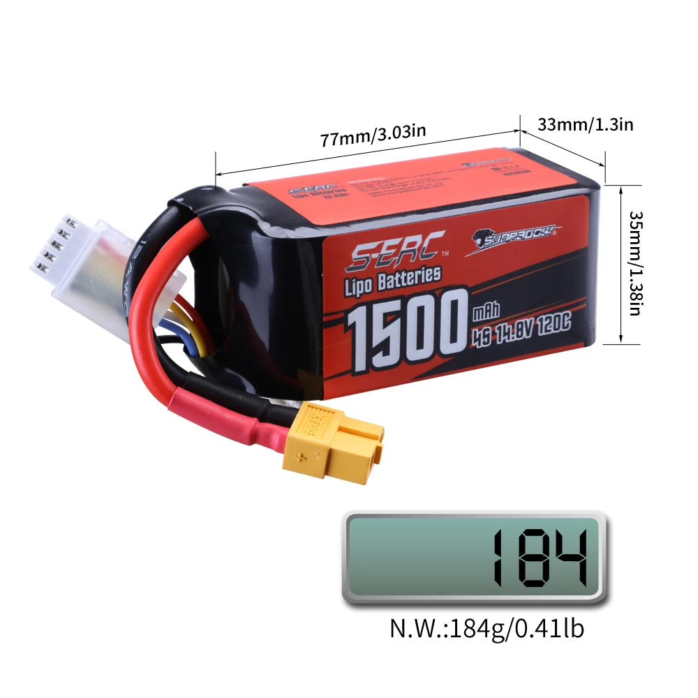 14.8V Lipo Battery 1100mAh 1300mAh 1500mAh 120C with XT60 Plug for RC