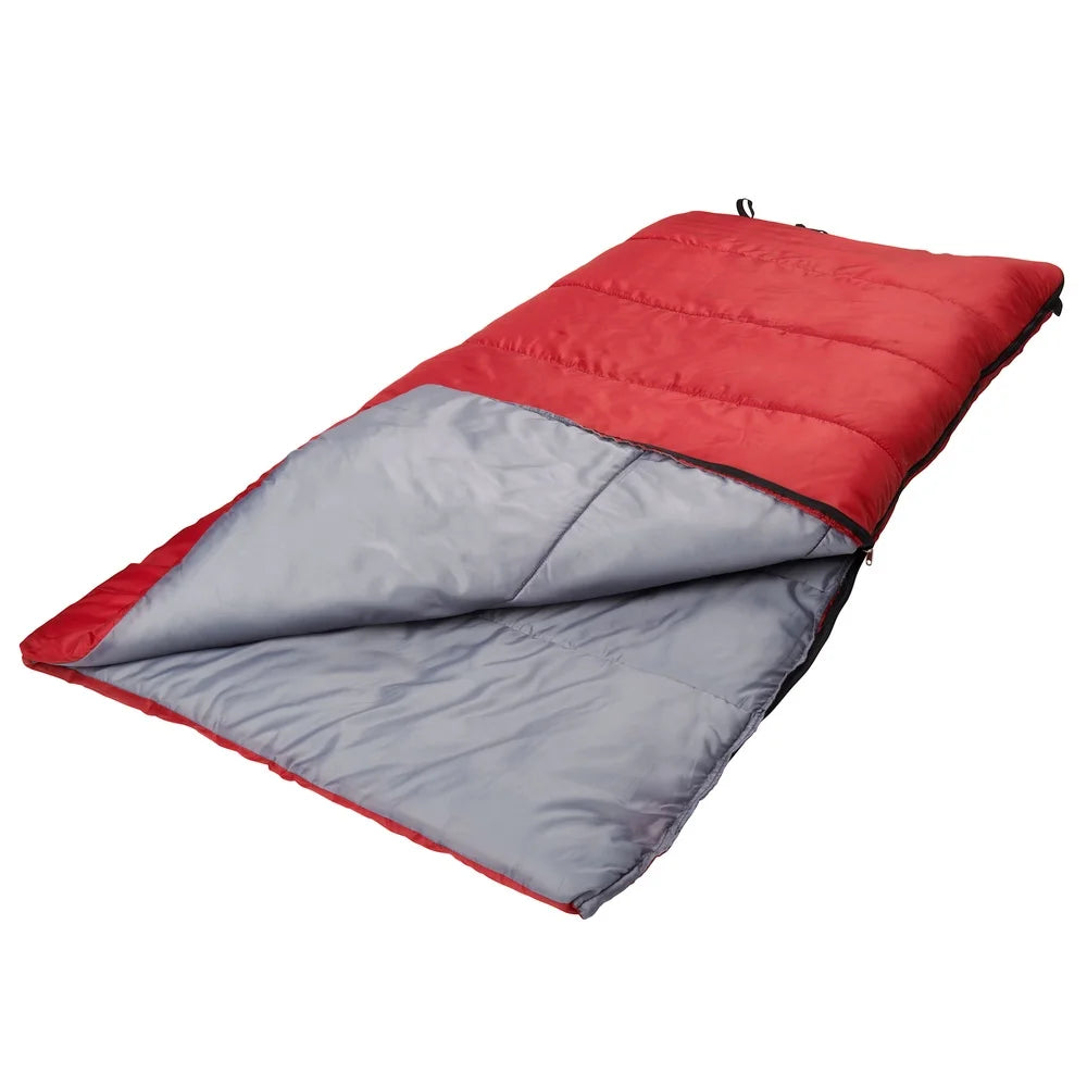 Warm Weather Sleeping Bag Compact Lightweight Camping Travel Quilt Machine Washable Insulated, Polyester Fabric Stuff Sack