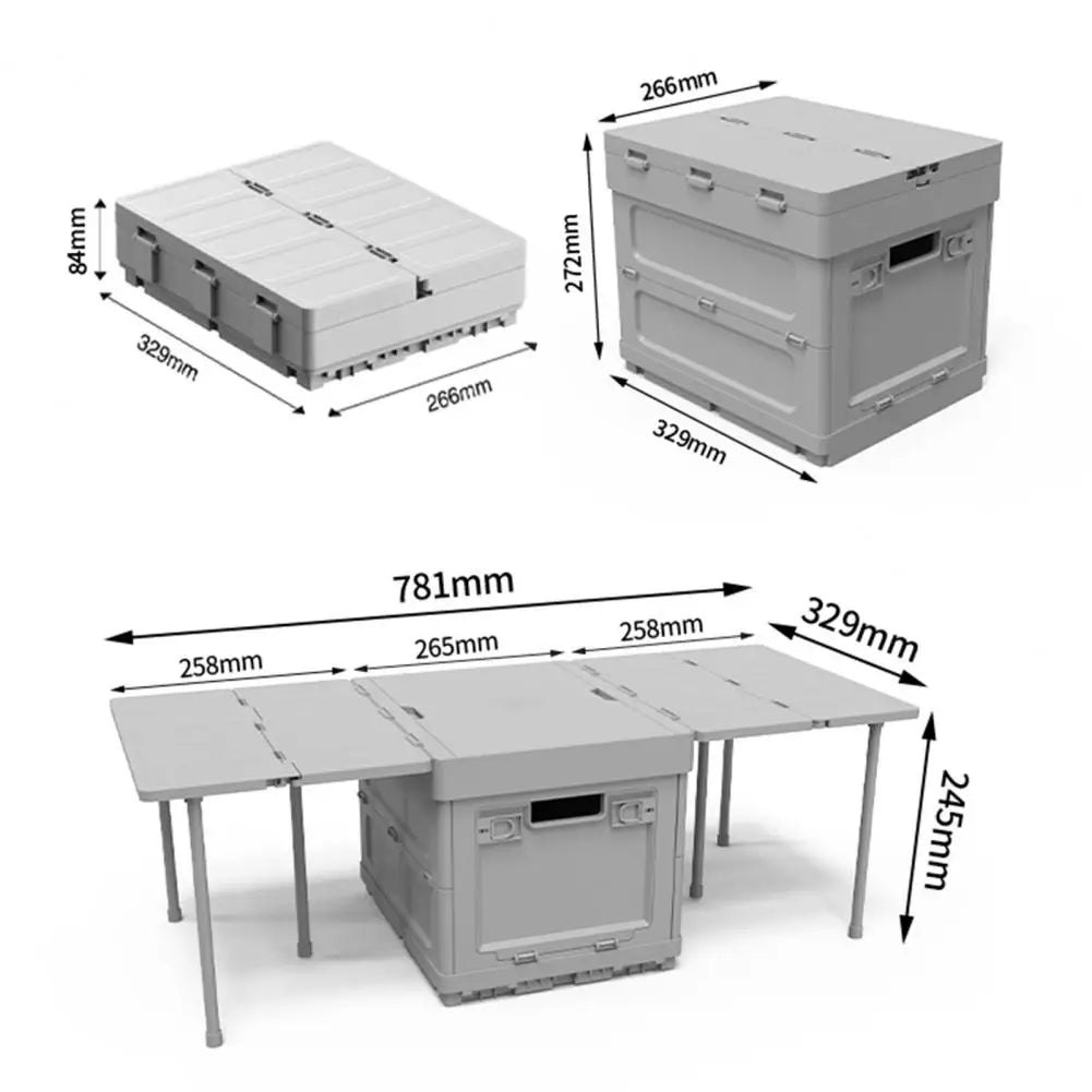 Portable Folding Table with Storage Compartment