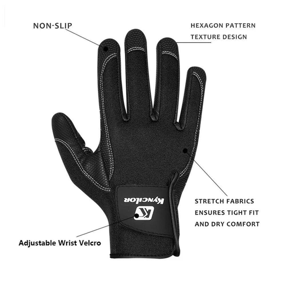 Winter Fleece Gloves for Men Women 2 Cut Half-Finger, Flexible, Anti-Slip, Waterproof