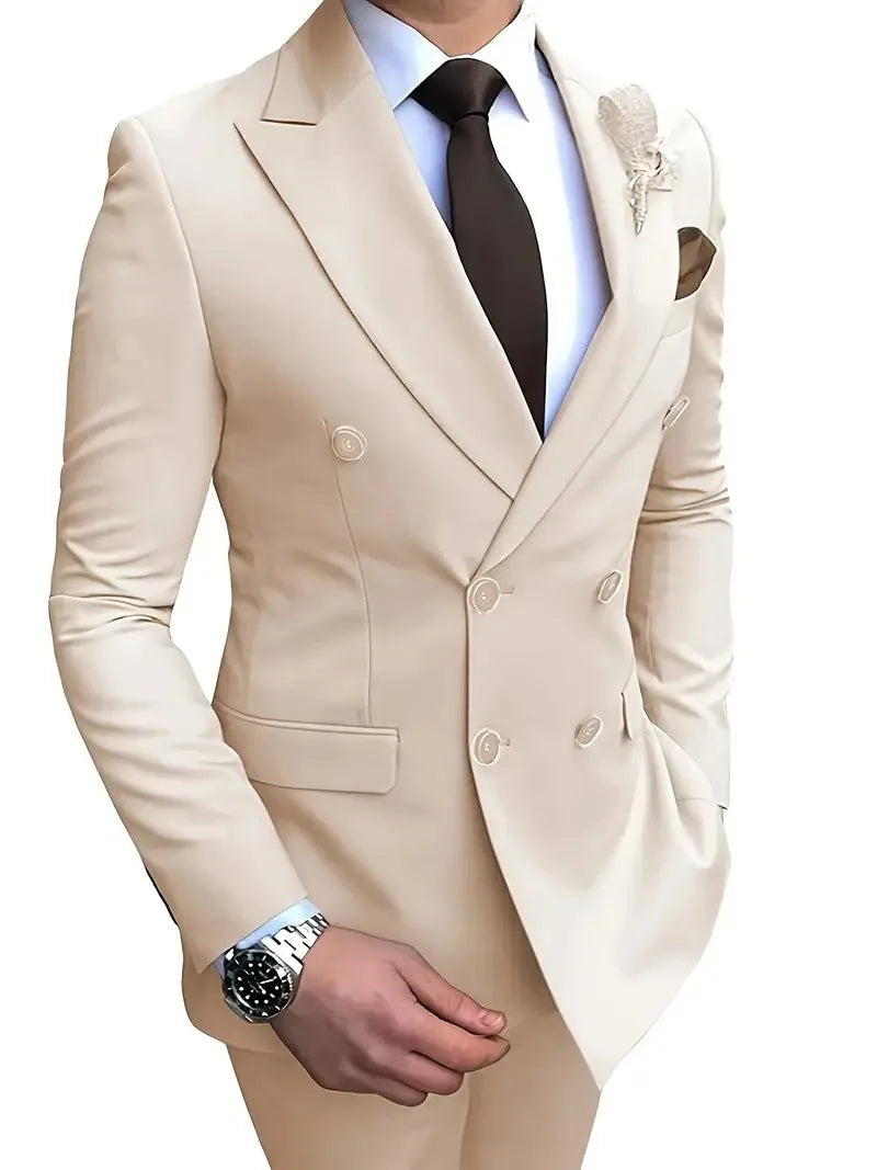Men's Suits 2-Piece Set Double Breasted Jacket and pants