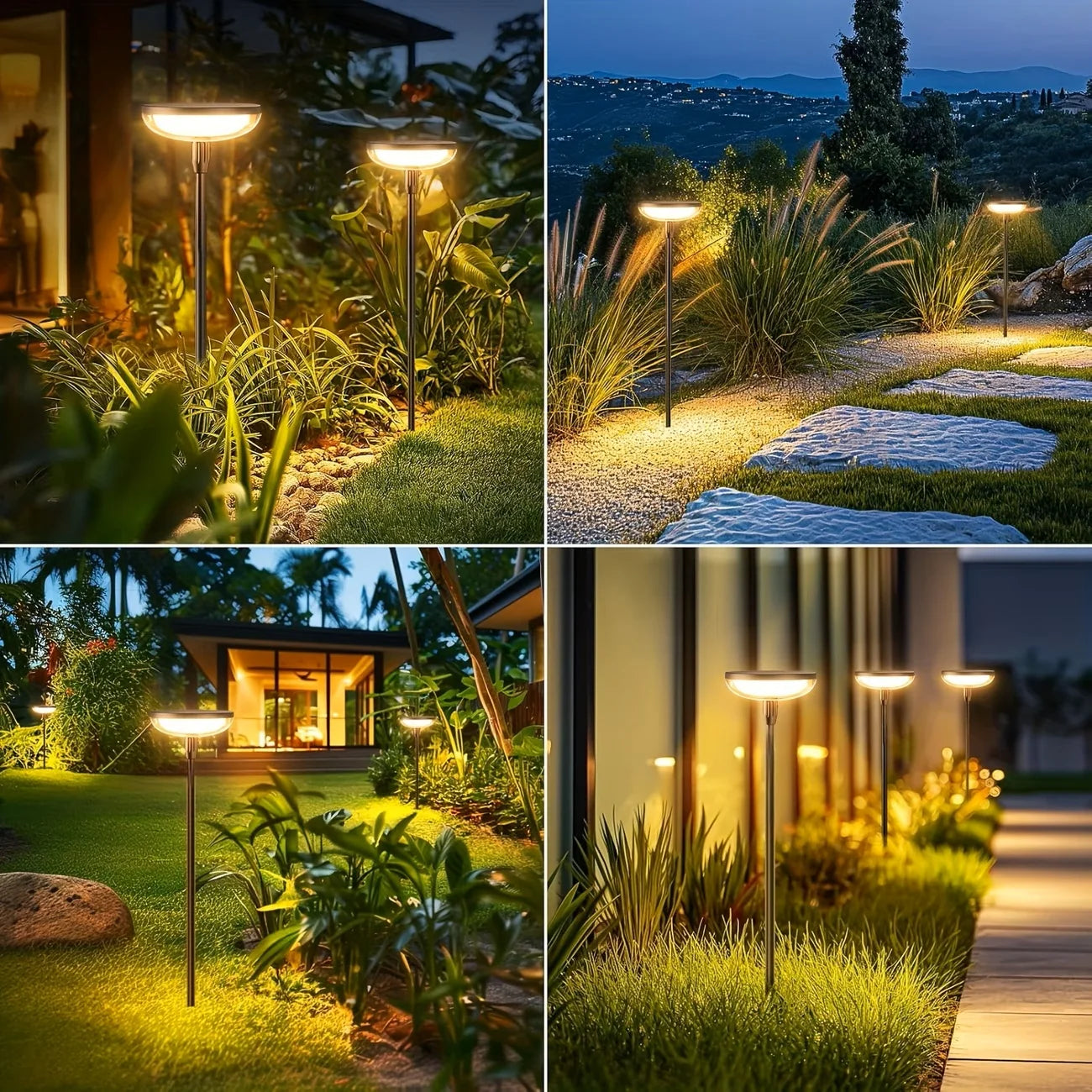 Solar Powered Pathway Lights, Outdoor Garden Swaying Light. Waterproof for Planter Flowers Landscape Lighting Decoration