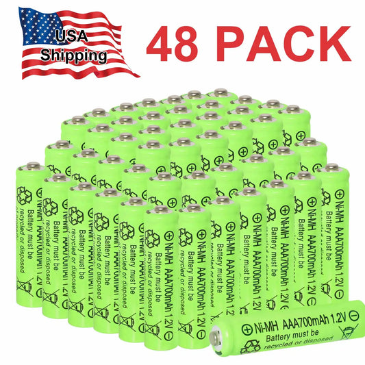 48PCS 33600mAh 1.2V NiMH AA Rechargeable Batteries