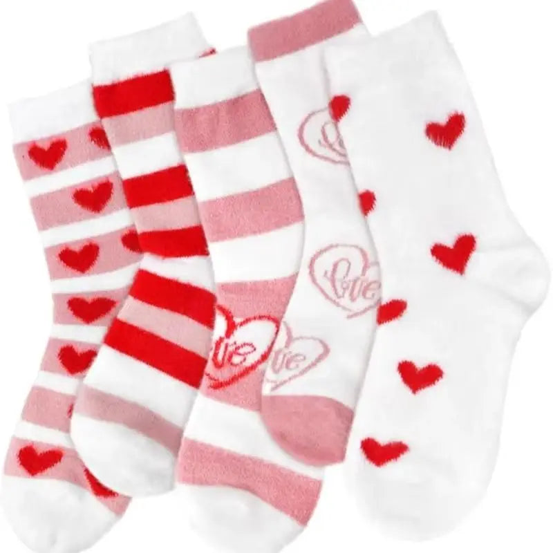 5 Pairs Fuzzy Socks for Women Cozy Fluffy Warm Socks