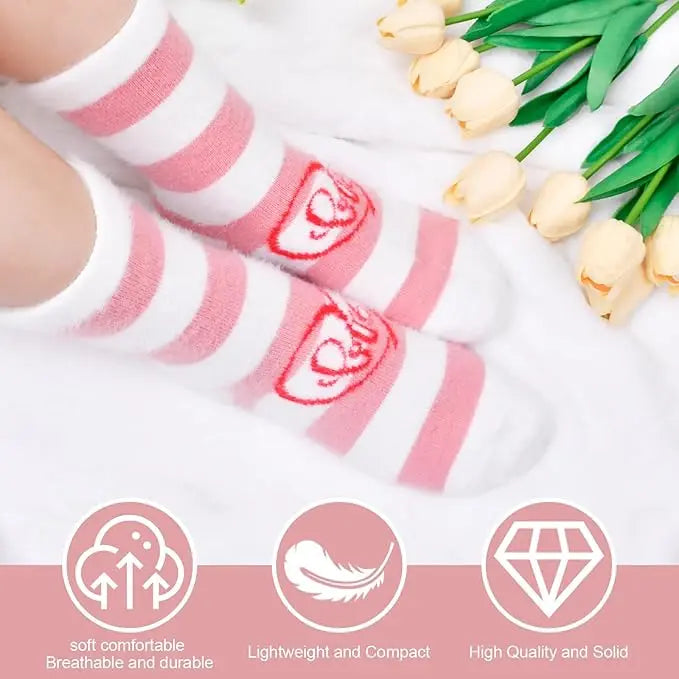 5 Pairs Fuzzy Socks for Women Cozy Fluffy Warm Socks