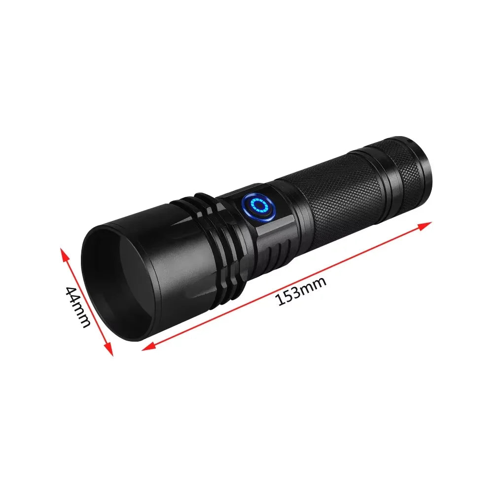 20W UV Black Light Flashlight -365nm USB Rechargeable. Pet Urine Detector, Gem and Money Detector, Stain Detector, etc
