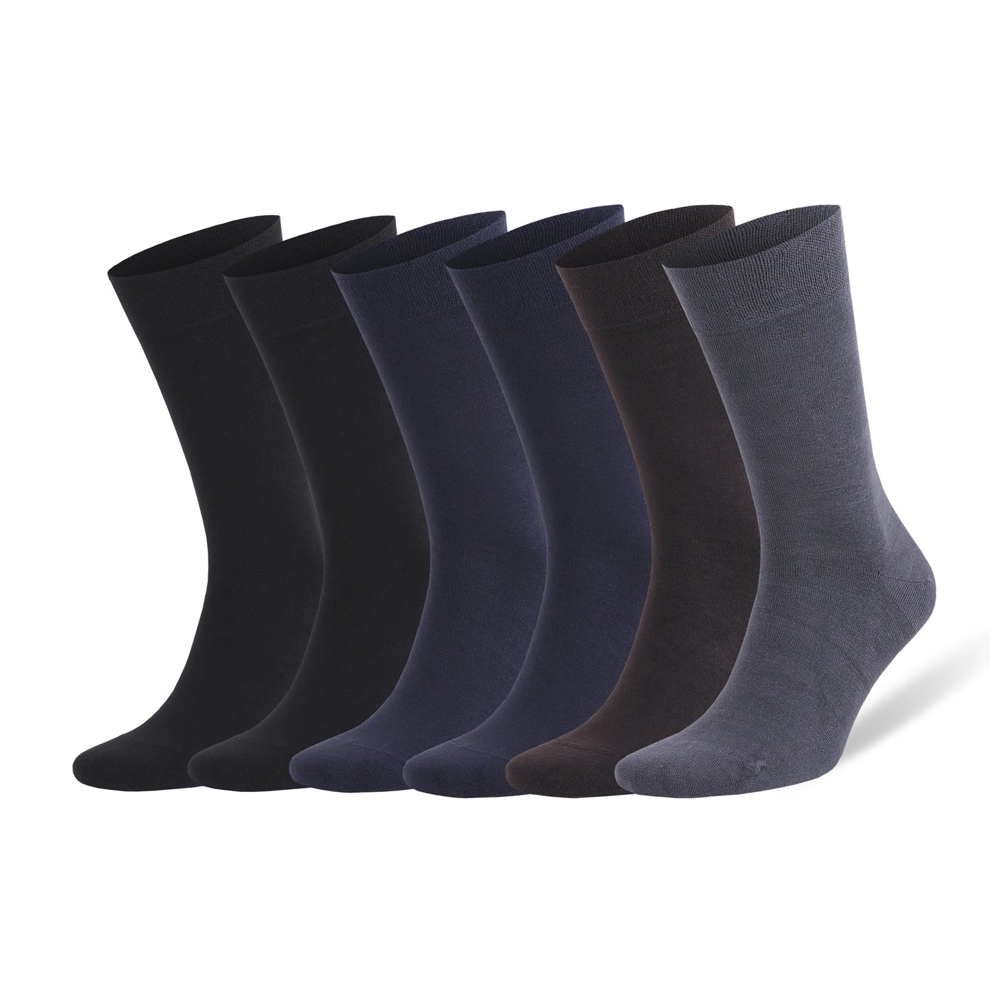 6 Pairs Bamboo Rayon Dress Socks for Men Shoe Size 8 to 11.5