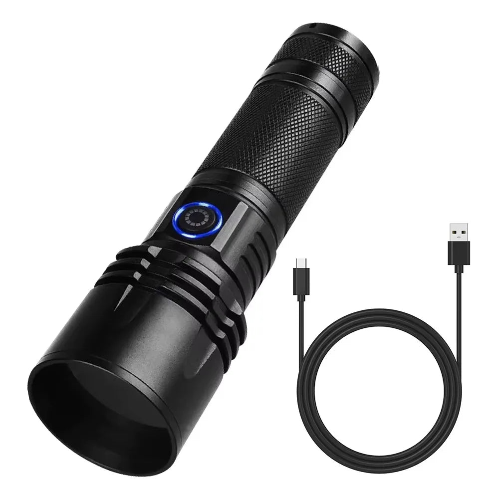 20W UV Black Light Flashlight -365nm USB Rechargeable. Pet Urine Detector, Gem and Money Detector, Stain Detector, etc