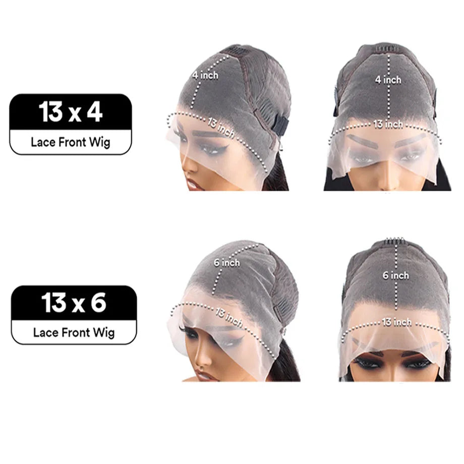 Orange Ginger Lace Front Wig, Human Hair Body Wave 13x6 HD Lace Frontal Wig Colored Brazilian Hair, Transparent Lace Wig