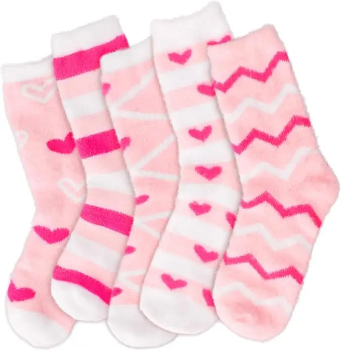 5 Pairs Fuzzy Socks for Women Cozy Fluffy Warm Socks