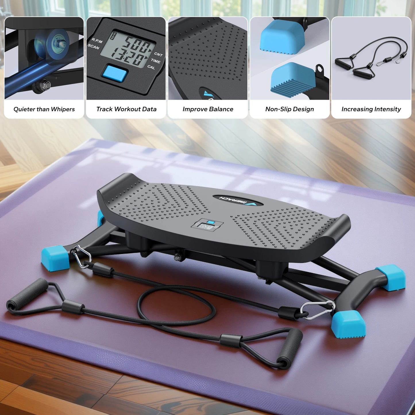 Ski Machine Simulated Ski Training, Leg Exercise, Fun Cardio Fitness Machine Full Body Aerobic Exercise Equipment
