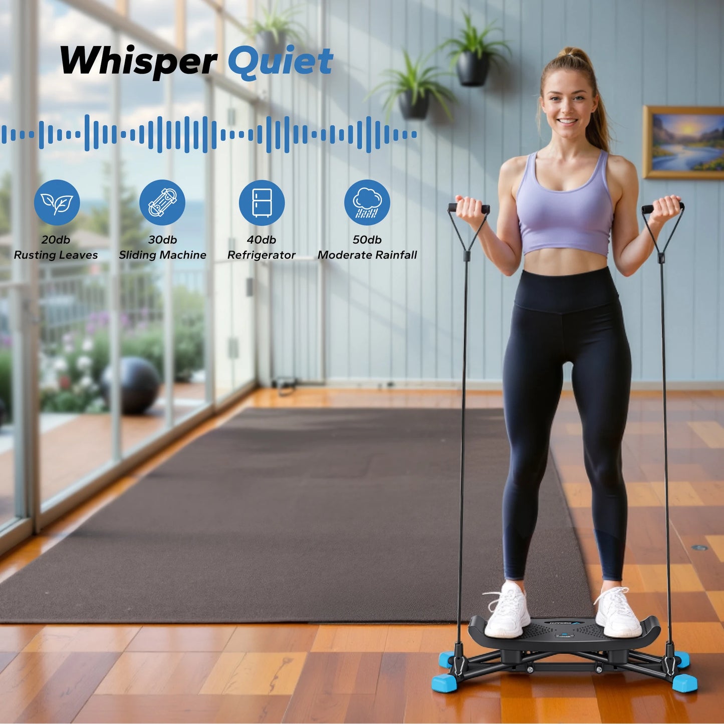 Ski Machine Simulated Ski Training, Leg Exercise, Fun Cardio Fitness Machine Full Body Aerobic Exercise Equipment