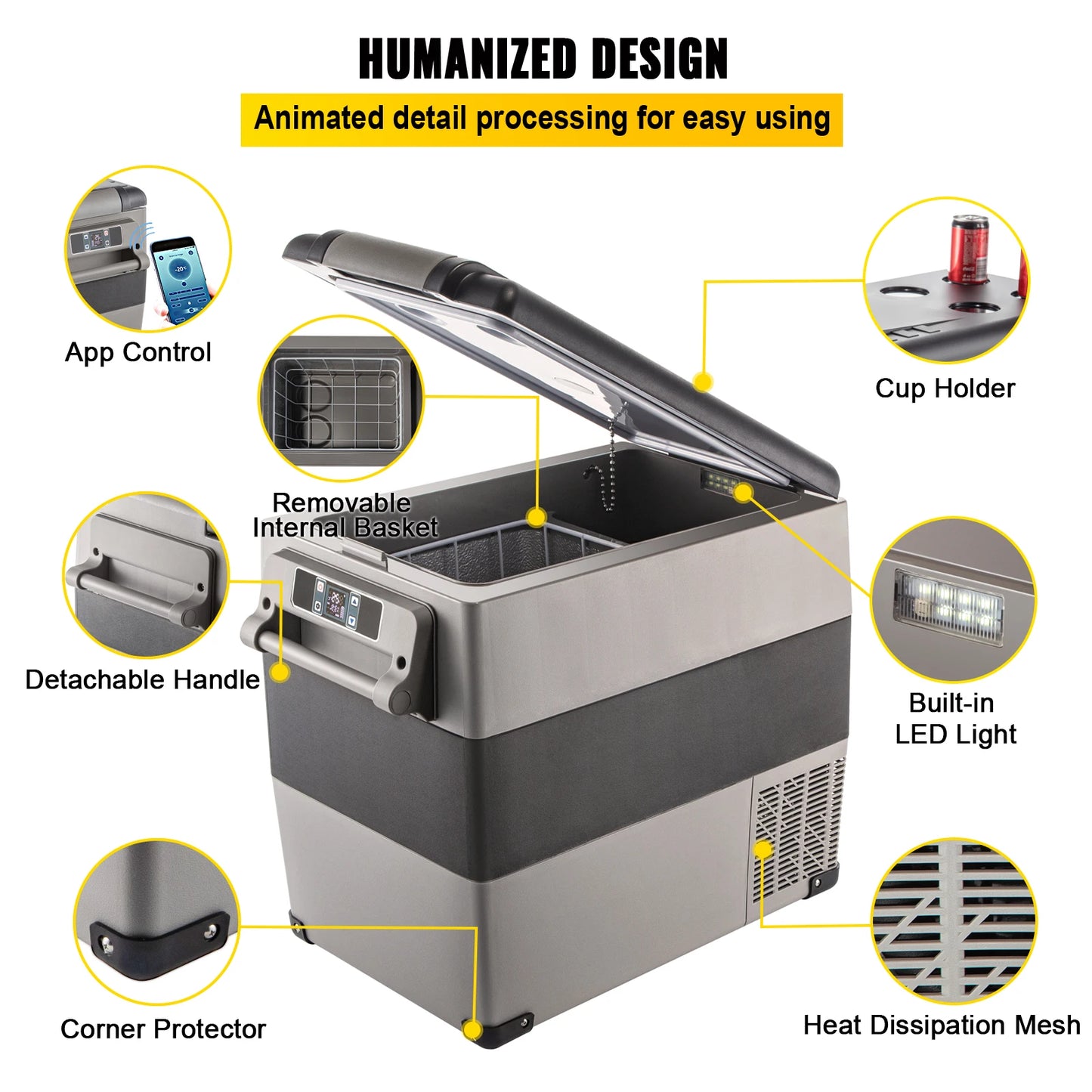 20L 22L 35L 45L 55L Car Refrigerator Mini Fridge, Freezer. Portable Compressor Cooler DC 110-240V