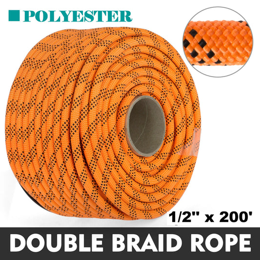 150/200 Feet Double Braid Polyester Rope 8600 lbs breaking strength