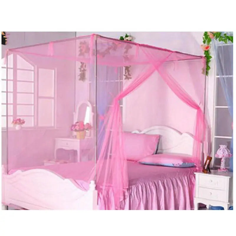 Mosquito Net, 4 Corner Quad Shape Canopy Net. Lightweight 75" x 35" x 57" Indoor, Outdoor