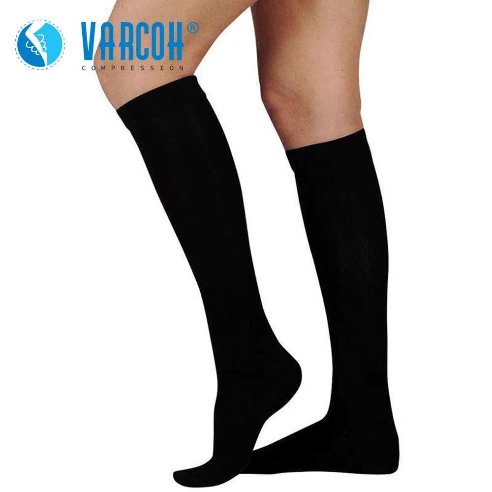 Compression Socks Women Men, Firm Support Graduated Varicose Veins Hosiery for Edema, Swelling, Pregnancy, Recovery