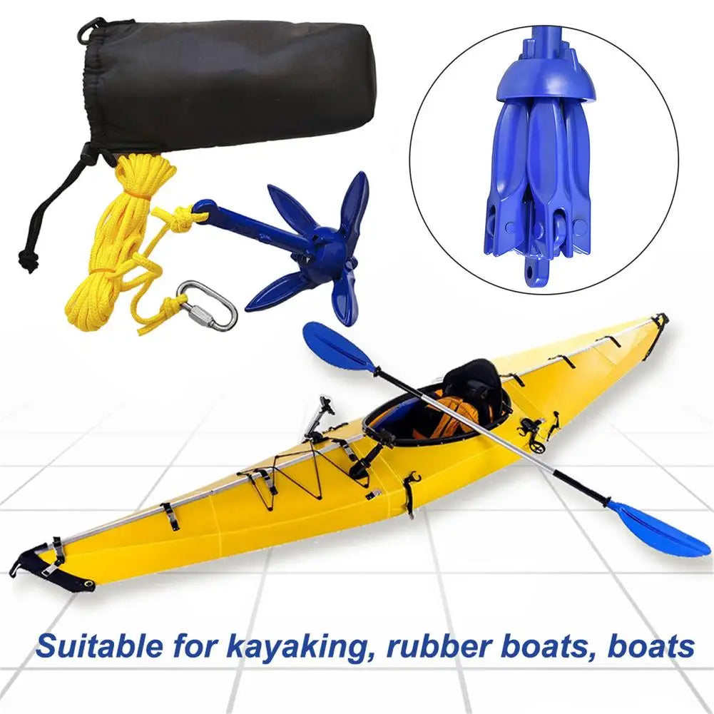 1Set Complete Kayaking/paddle Board/Canoe/Boat Anchor with rope