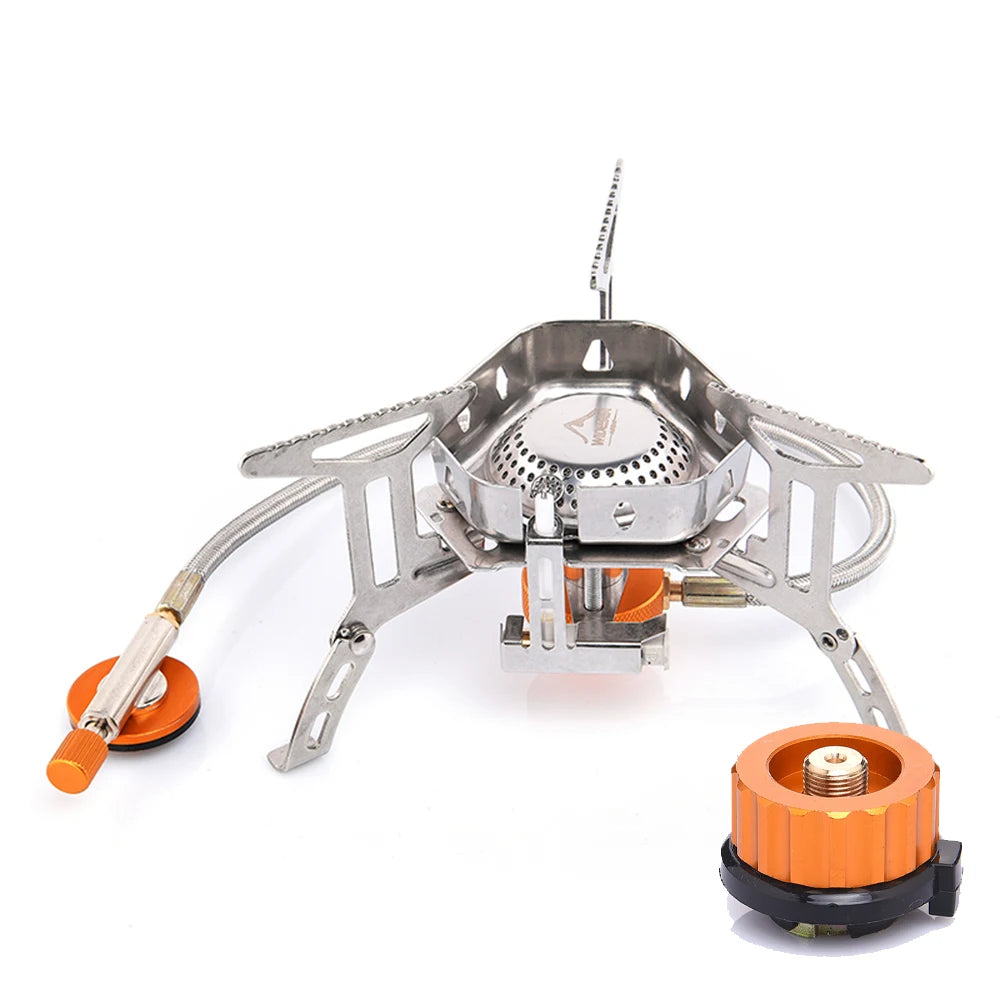 Camping Wind Proof Gas Burner, Outdoor Strong Fire Stove, Heater