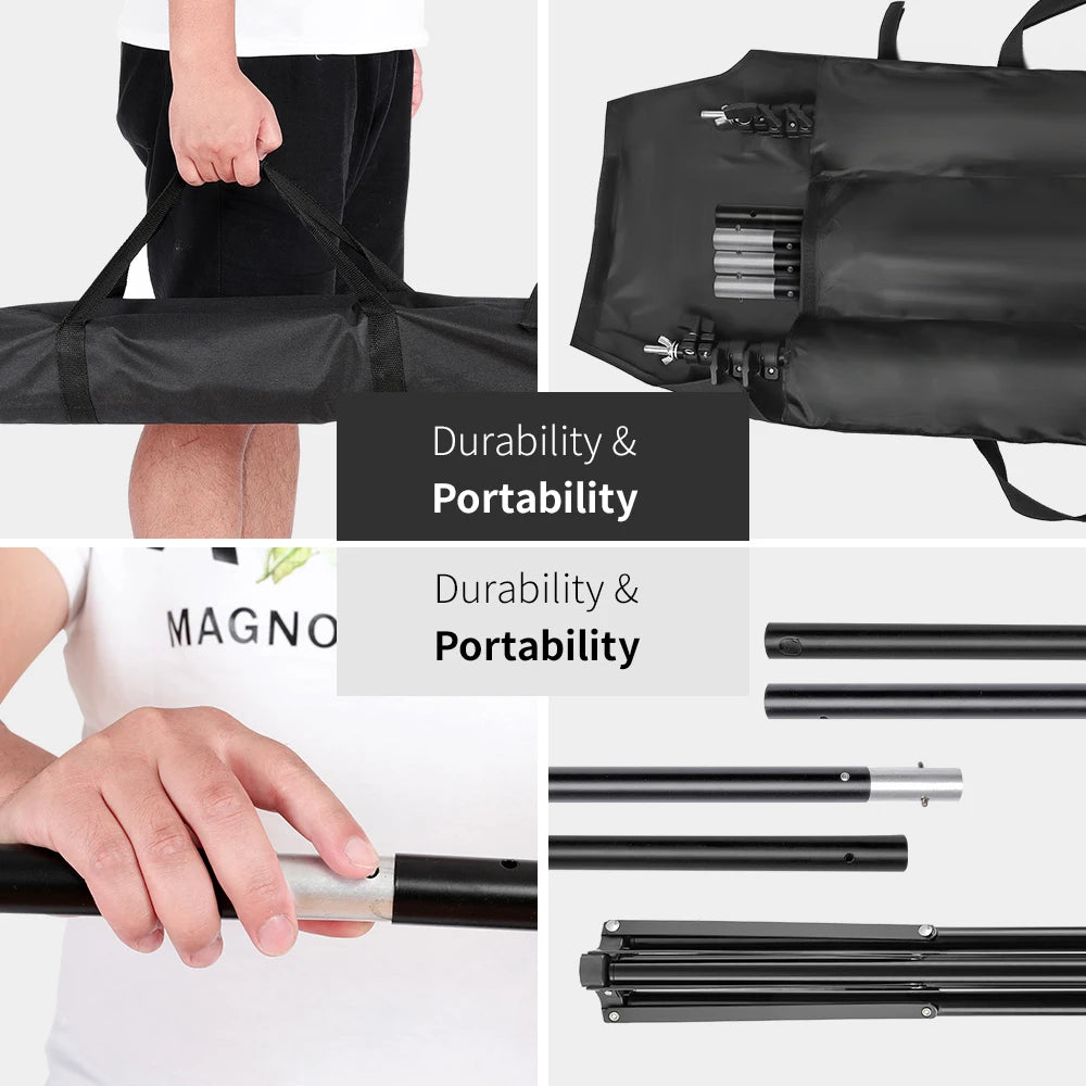 8.5ft x 10ft Pro Photography Photo Backdrop Stand and Support System + Carry Bag