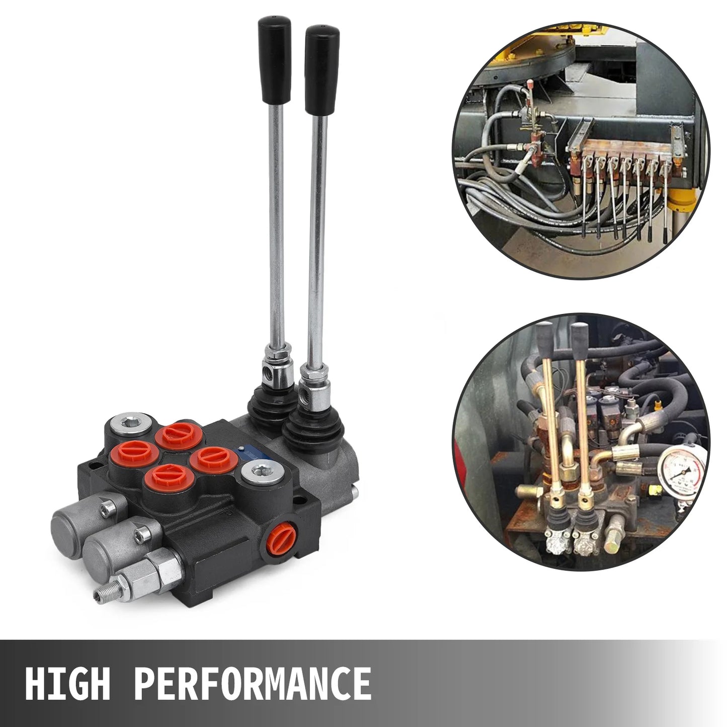 2 or3 Spool 11GPM3600PSI Directional Hydraulic Control Valve, Double Acting, Suitable Use for Pump Hydraulic Cylinder Motor