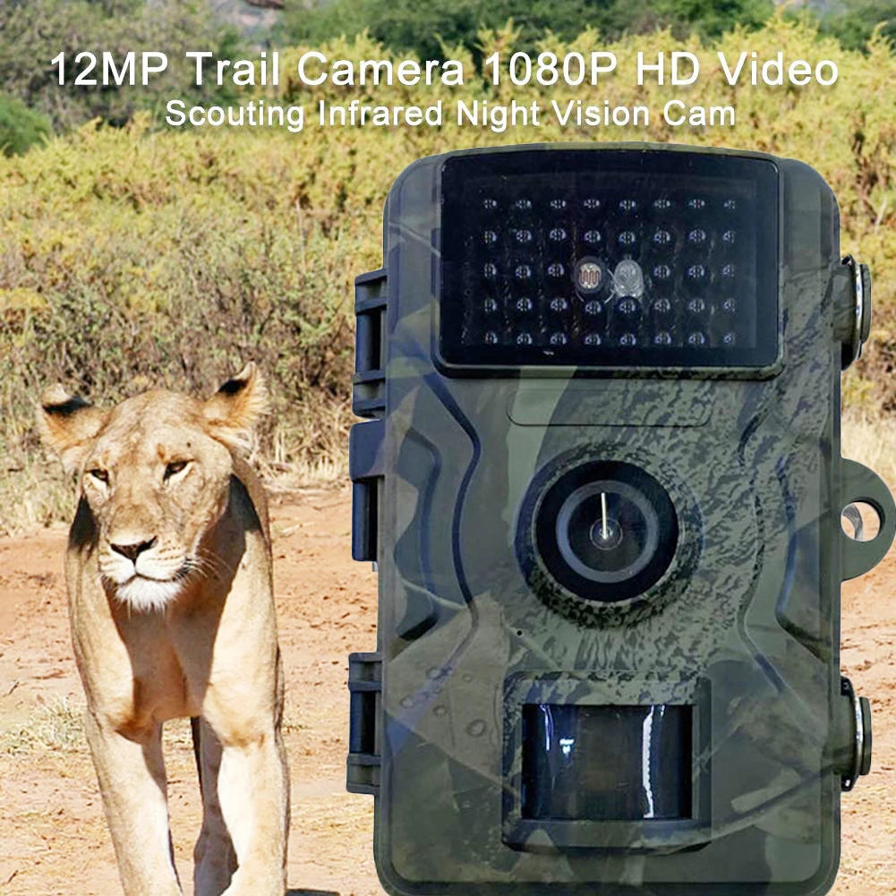 Infrared Night Vision Camera 2.0in TFT HD Display 1920x1080P IP66 Waterproof Wildlife Trail Camera for Outdoor