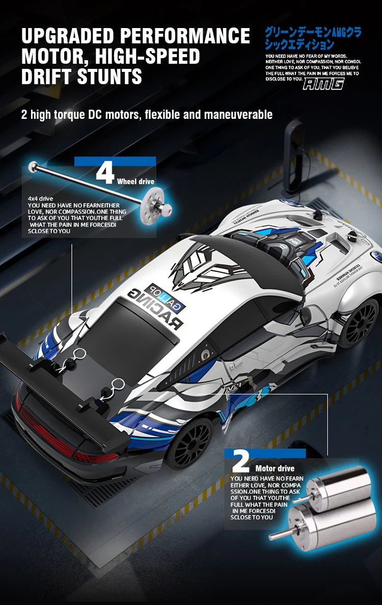 RC Cars 1/24 Remote Control Car High-Speed Racing Light Drift