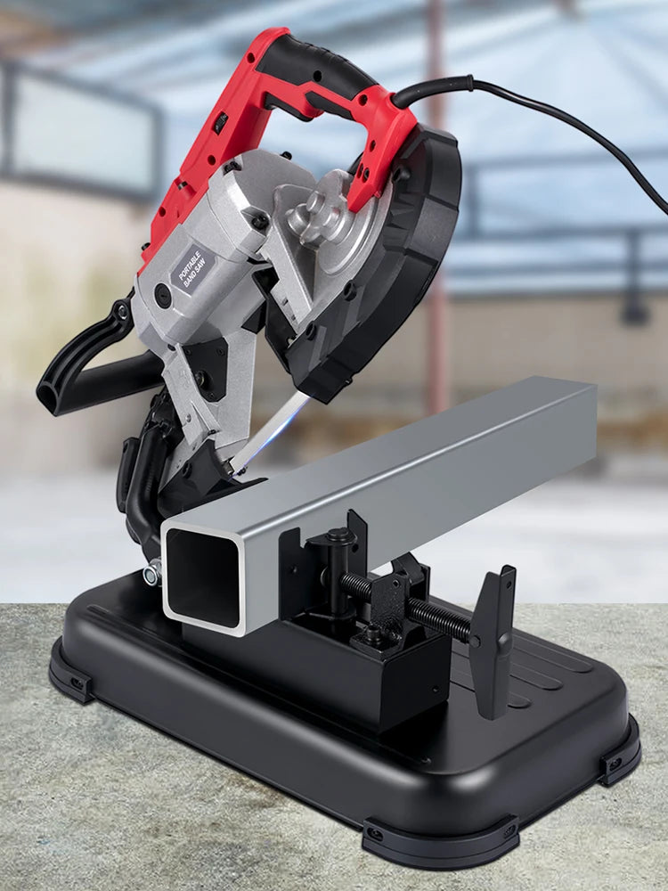Portable Band Saw, 5Inch Cutting Capacity. Cordless Variable Speed 10Amp Motor, Deep Cut Bandsaw for Metal Wood Pipes Rebar