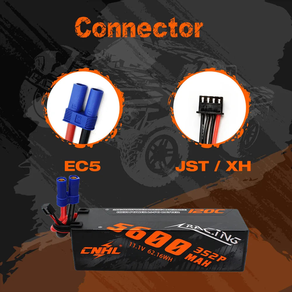 3S, 4S Lipo Battery 5600mAh 6600mAh 8000mAh 11.1V 14.8V 120C Hard Case With T EC5 Plug For RC
