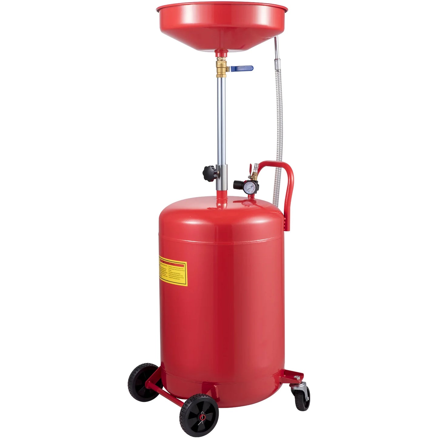 20 Gallon Waste Oil Drain Tank, Air Operated Drainer with Pressure Regulating Valve for Fluid Fuel Transfer Drainage
