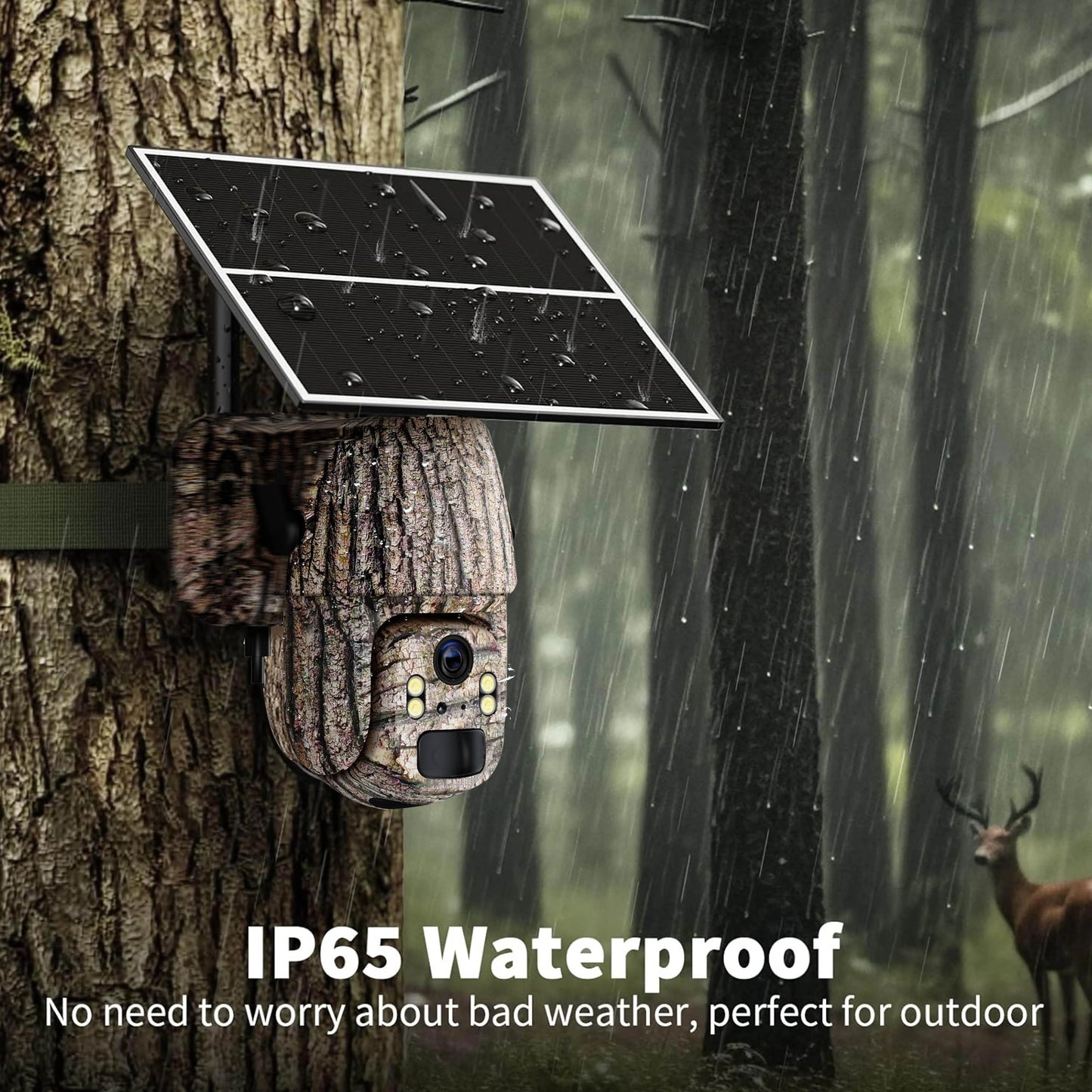 4G  Solar Trail Camera with 360° Live-View: 2K HD, Cellular Data Enabled for Continuous Security & Wildlife Monitoring