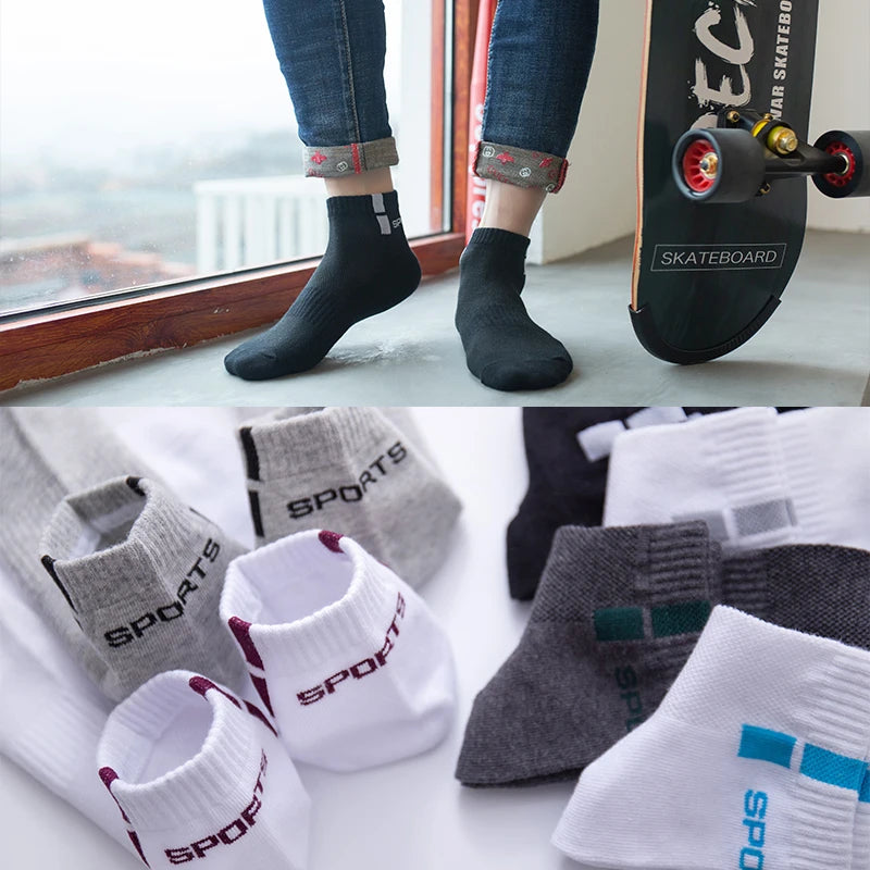 6 pairs of socks, men's mid length socks, anti odor socks, sweat absorbing