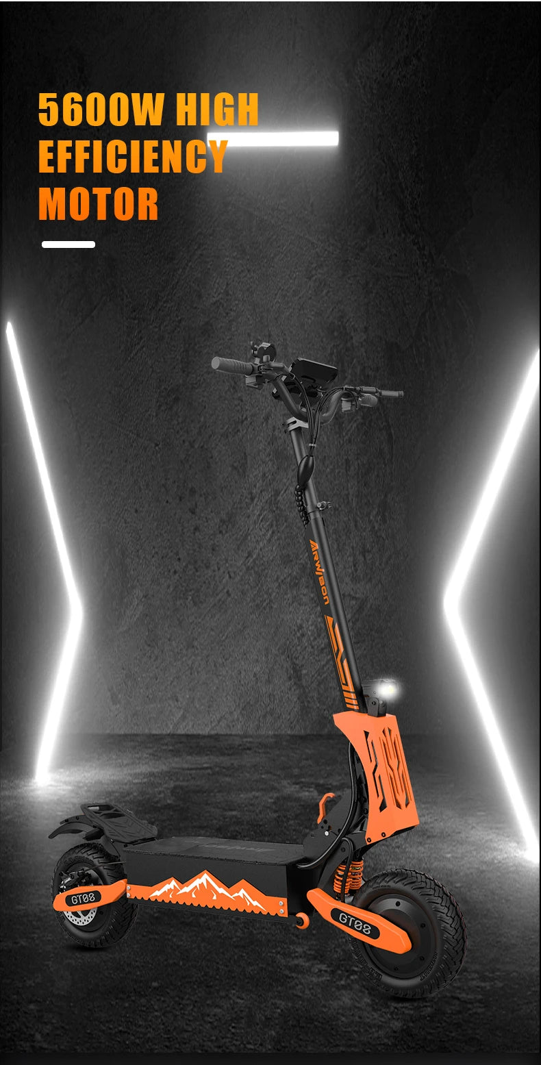 5600W ADULT Electric Scooter Dual Motor Top Speed 46MPH,60V27AH, 11-inch Off-Road Tires Sport Folding Scooter