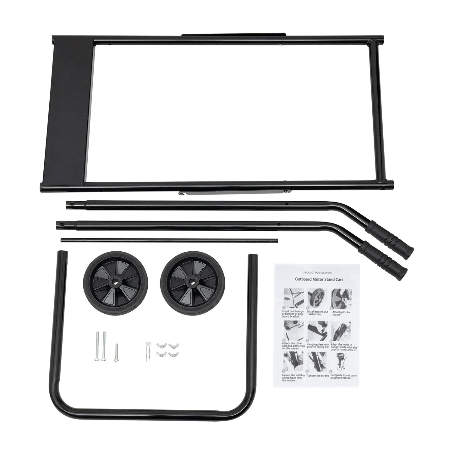 Heavy Duty Outboard Boat Motor Stand Carrier Cart Dolly Trolley Transport Stand for Transferring, Maintaining, Displaying