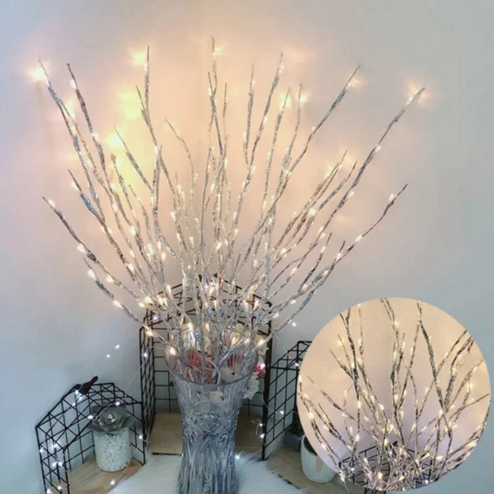 2PCS Decorative LED Lighted Branch Light, Battery Operated Artificial Branches Vase Filler