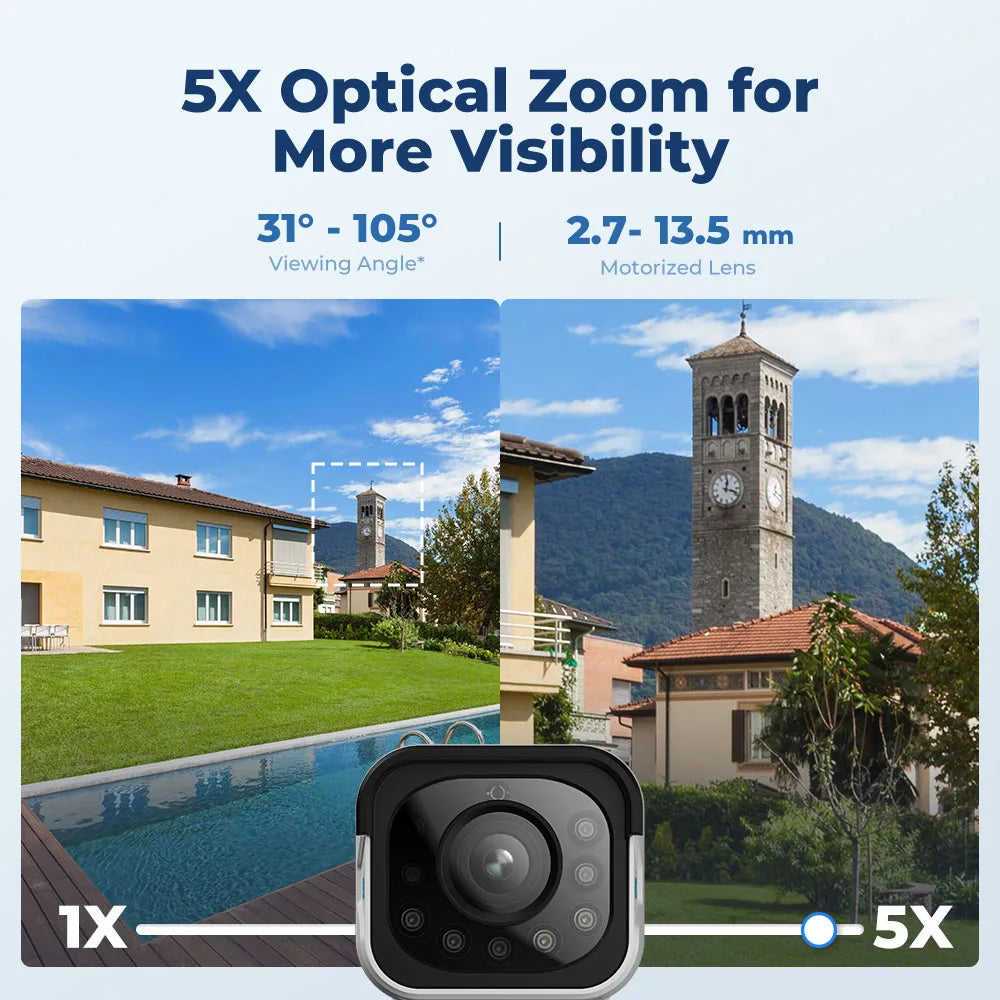 4K IP Security Camera 5X Optical Zoom Outdoor Video Surveillance Home Security Protection