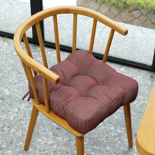 Chair Cushions for Dining Chairs 2 Pack - Olefin Thickened 2" Kitchen Chair Pads with Ties and Non-Slip Backing