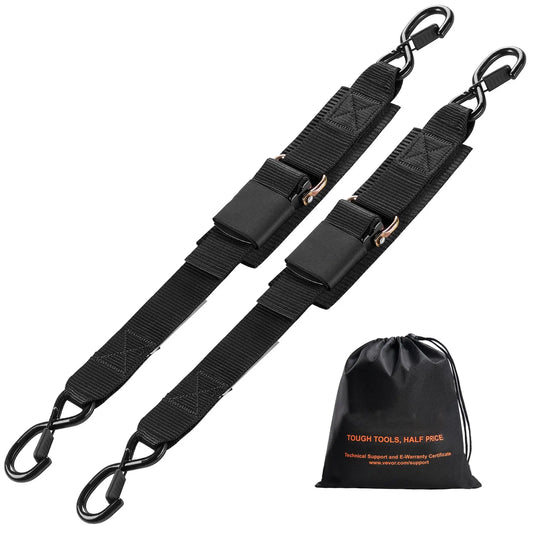 2pcs 2/4ft Retractable Ratchet Straps with S Hooks, 2in Cargo Ratchet Tie Down Strap