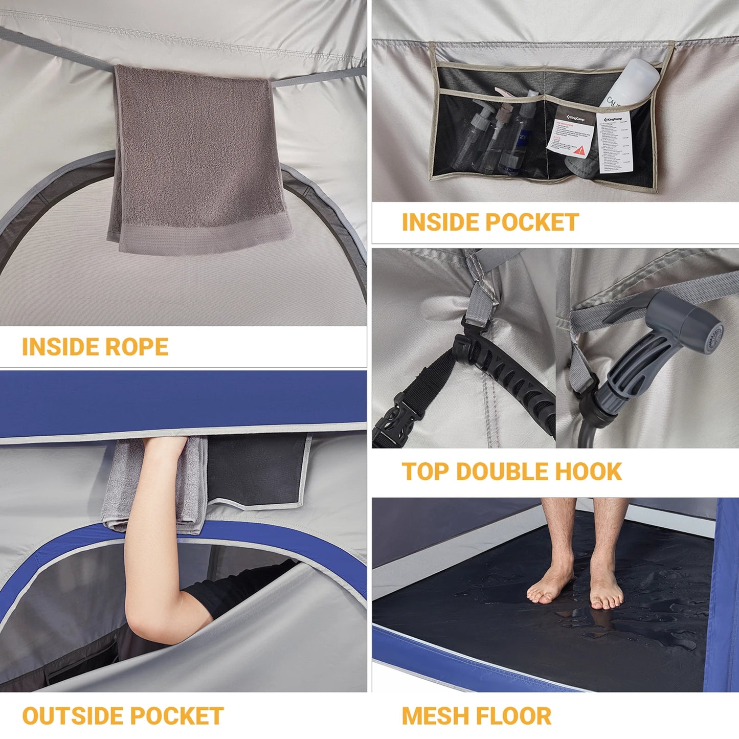 Shower Tent Portable Outdoor Collapsible Shelter