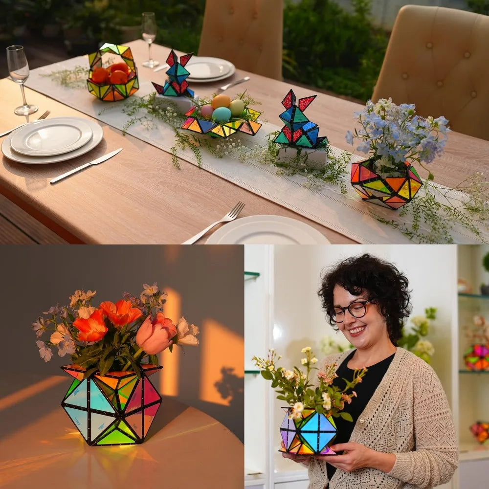 Magnet Pyramid Stone - 1 Cube Transforms into 1 Billion Shapes, 14 pcs (12 Puzzle pcs and 2 Accessories