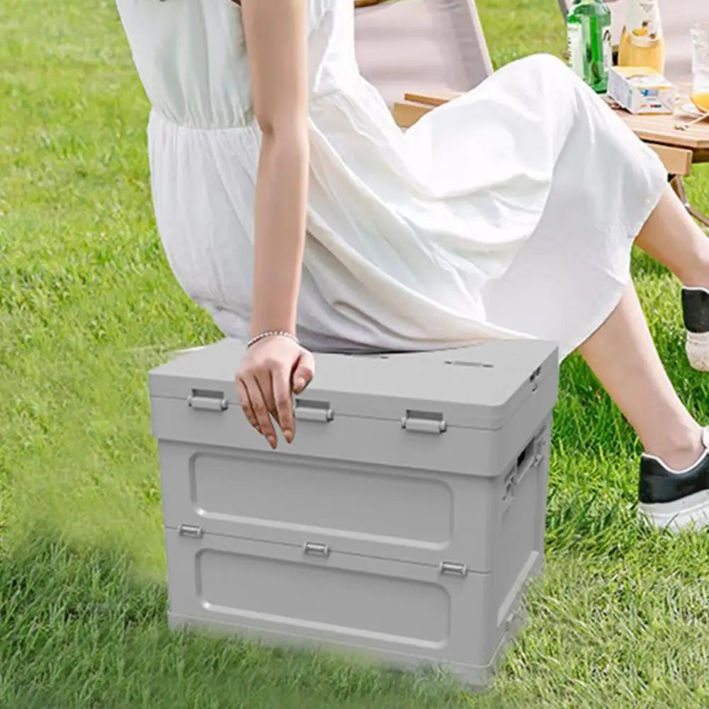 Portable Folding Table with Storage Compartment