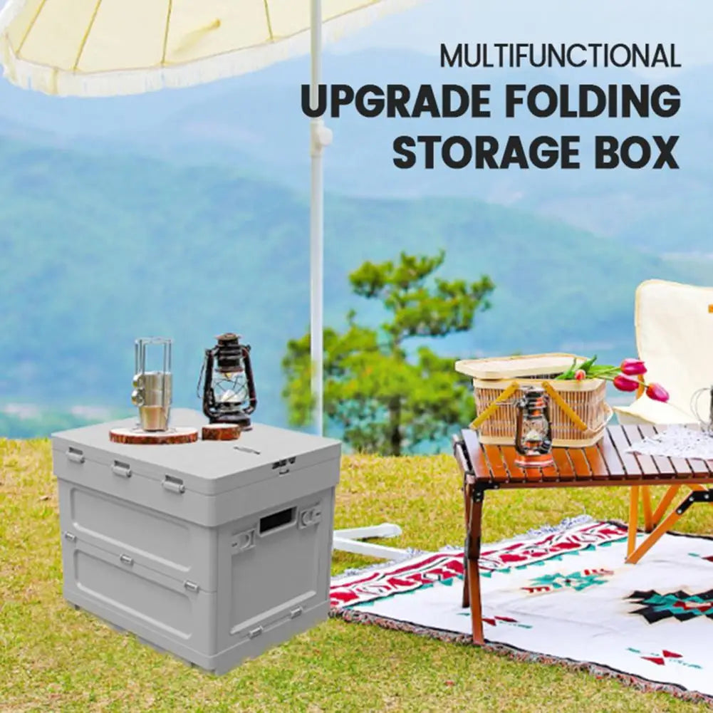 Portable Folding Table with Storage Compartment
