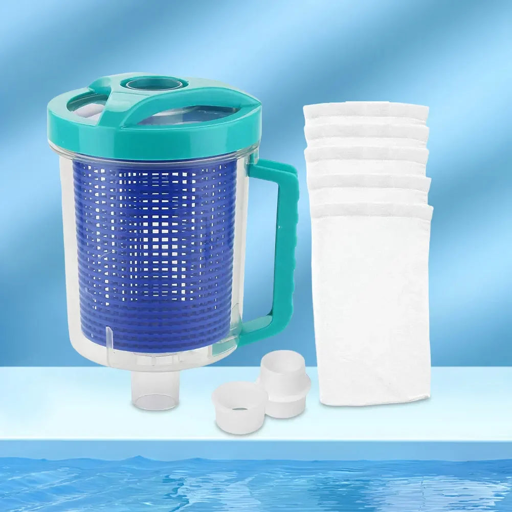 Inline Pool Leaf Canister Pool Vacuum Filter with 5 Skimmer Socks Pool Leaf Collector for W26705 Pentair R211084