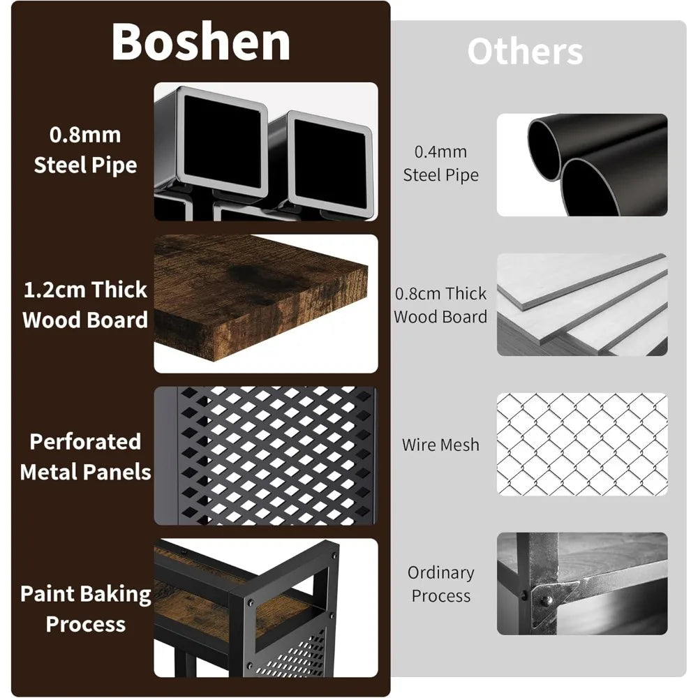 4-tiers 59in wine rack wall mounted with led light, floating bar shelves for liquor bottles, metal industrial hanging display shelf