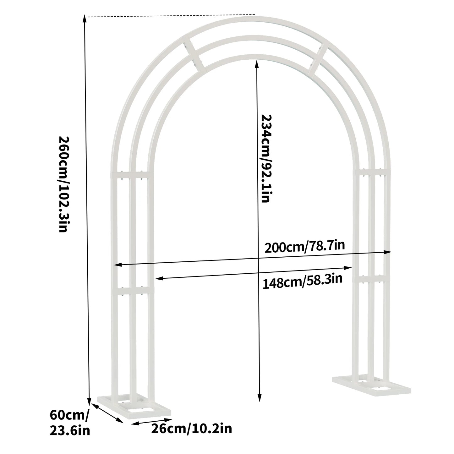 Large Metal Wedding Balloon Arch Metal Backdrop Arch Stand Wedding Bridal Garden