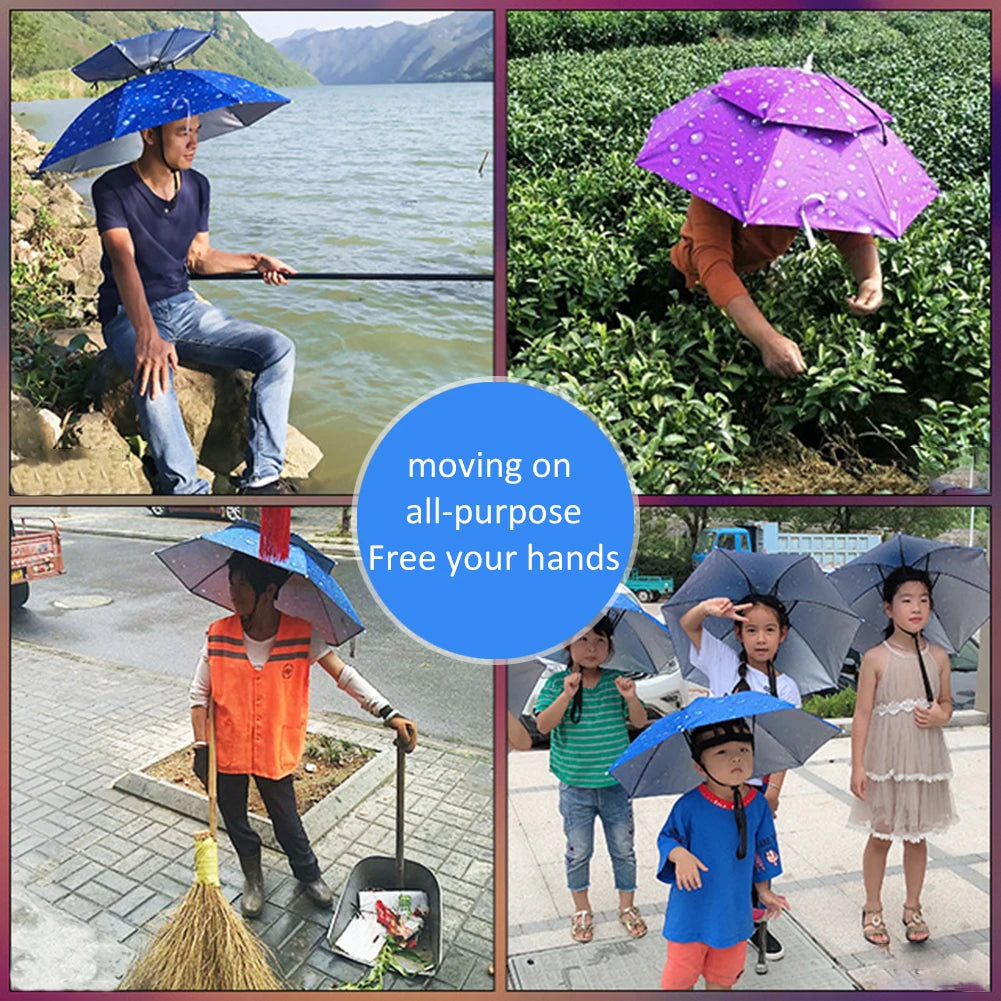 Portable Adjustable Fishing Sunshade Umbrella Hat